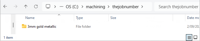 Click to view contents of folder i.e. applicable DXT and DXF files